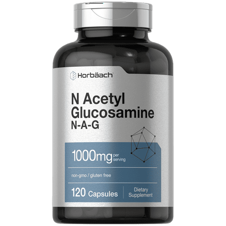N-Acetyl Glucosamine 1000 mg | 120 Capsules | N-A-G Supplement Pills | Non-GMO & Gluten Free | By Horbaach