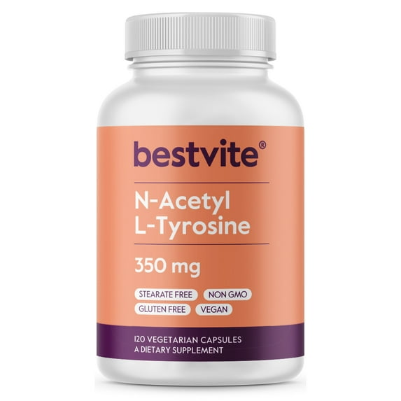 N-Acetyl L-Tyrosine 350mg (NALT) (120 Capsules) - No Stearates - Non GMO - Gluten Free