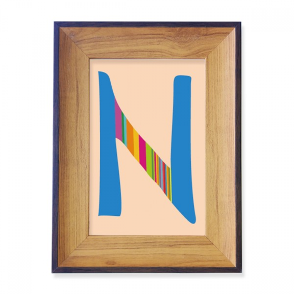 N Alphabet Orange Fruit Cute Pattern Photo Frame Exhibition Display Art Desktop Painting