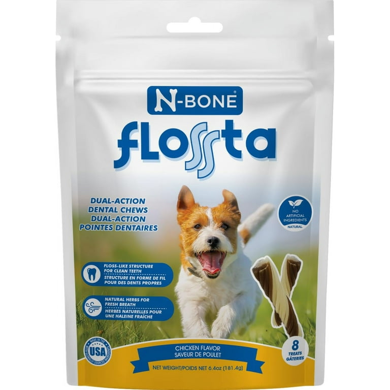 N-Bone Flossta Dual-Action Dental Chews Chicken for Dogs N-Bone Flossta Dual-Action Dental Chews Chicken for Dogs