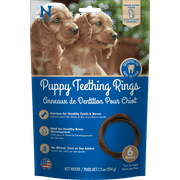 N-Bone Puppy Teething Ring, Dried Chews for Dogs, Peanut Butter Flavor, 6-count, 7.2 oz