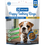 N-Bone® Puppy Teething Rings Chicken Flavor, 10 Treats, 12 oz, Dried Chew Treats for Dogs
