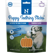 N-Bone Puppy Teething Sticks, Pumpkin Flavor, Edible Dental Chews for Puppy dental health, Digestible Puppy Treats with DHA 3.74 oz 2 Pack