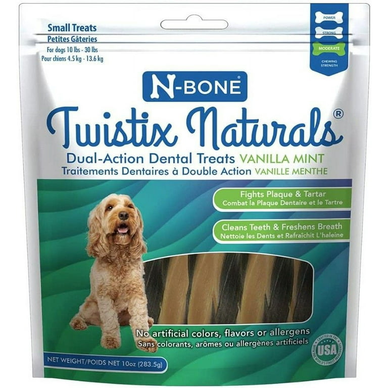 N-Bone Twistix Vanilla Mint Dental Dog Treats N-Bone Twistix Vanilla Mint Dental Dog Treats