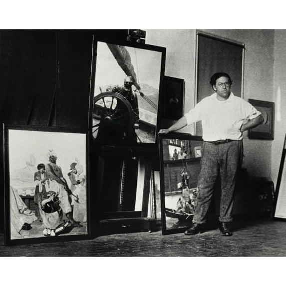 N. C. Wyeth In His Studio History (36 x 24)