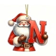 thumbnail image 1 of N Christmas Flat 2D Letter Ornament For Tree And Car Hanging Decoration Letter N 3 Inch, 1 of 2