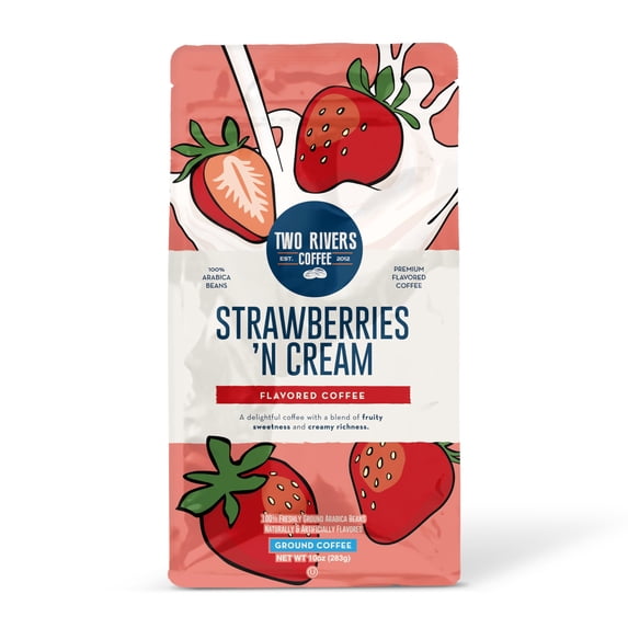 N Cream Flavored Ground Perfectly Balanced Always Smooth Made With 100 Arabi... Coffee Strawberries