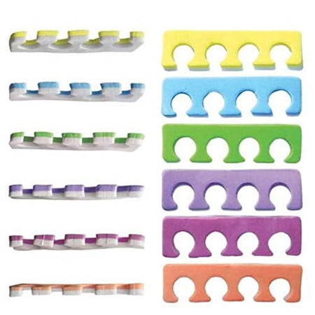 N.E.I Soft Two Tone Toe Separators - Pedicure & Other Uses (36 Pairs)