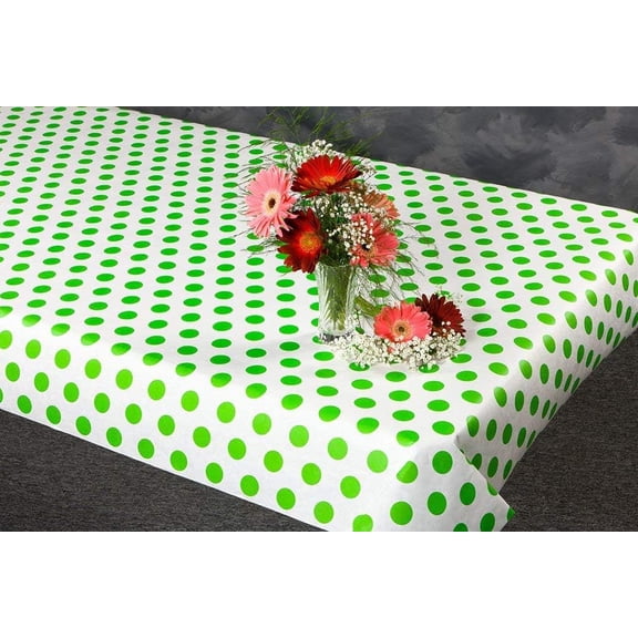 N. F. String & Son, Inc. Green Polka-Dot Print Paper Table Cover 100Ft.