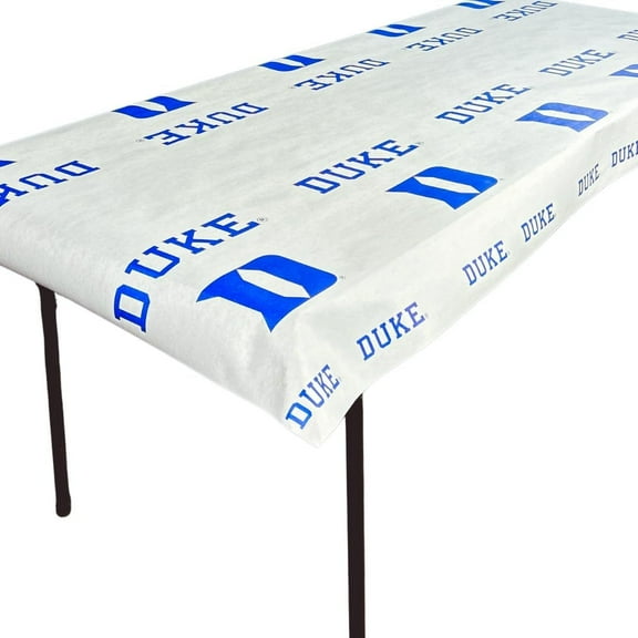 N. F. String & Son NCAA Duke University Table Covers, Value Pack, 4 Table Covers, 40in. Wide x 9ft. Long, White Kraft Paper (Duke Blue)