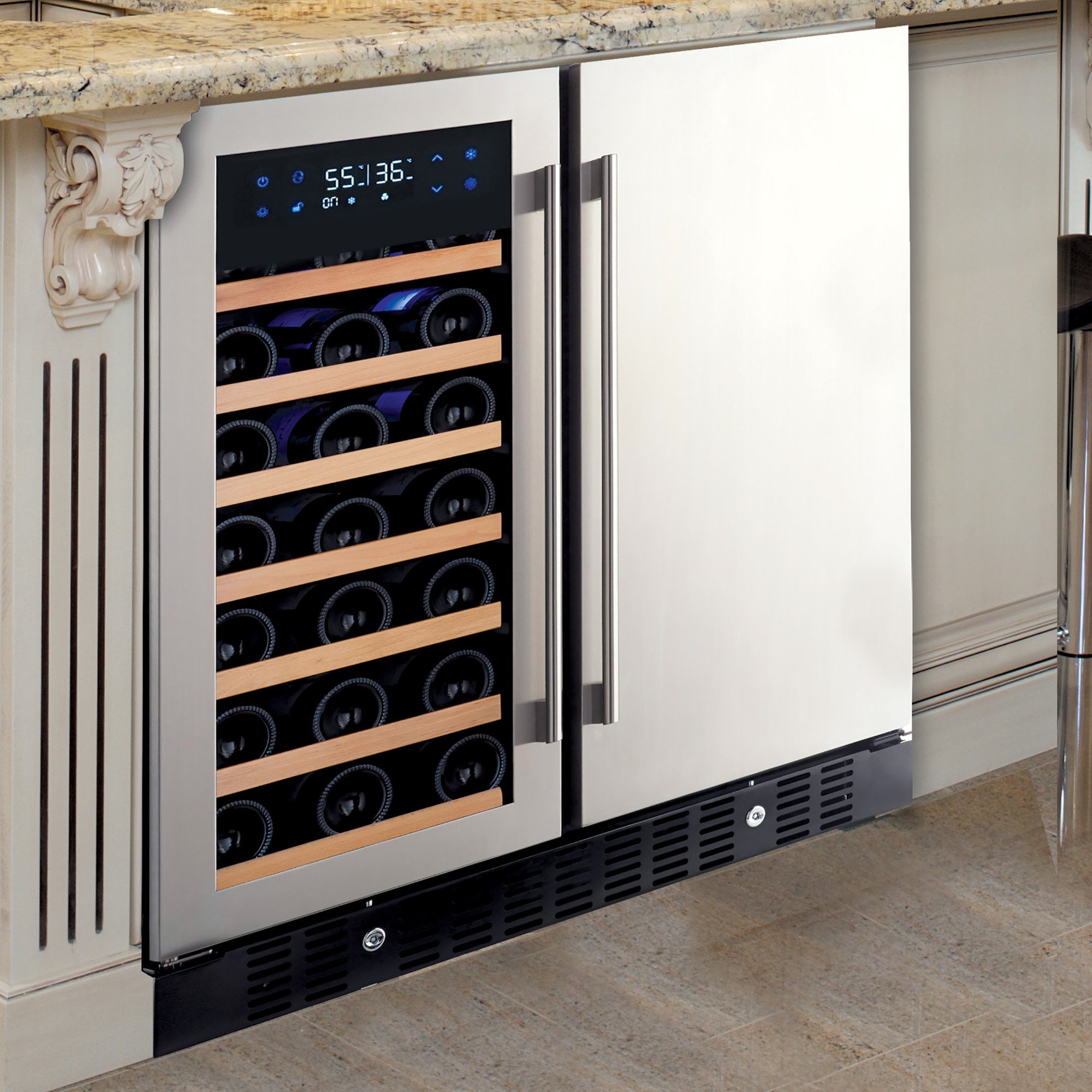 Wine Enthusiast N'Finity Pro 32 Bottle Dual Zone Wine Cooler