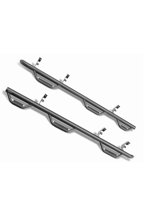 Wheel-To-Wheel Textured Black Nerf Steps w/Bed Access Fit 19-24 Silverado/Sierra 1500, 2020-2021 2500 3500 (Next Gen) Regular Cab 8' Bed