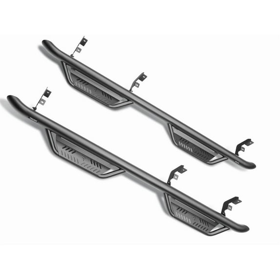 N-Fab Textured Black Cab Length Podium Steps Fit 2019-2024 Ram 1500 (New Body Style) Quad Cab All Beds, SRW Gas
