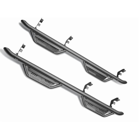 N-Fab Textured Black Cab Length Podium Steps Fit 2007-2018 Jeep Wrangler JK 2 Door All, SRW Gas