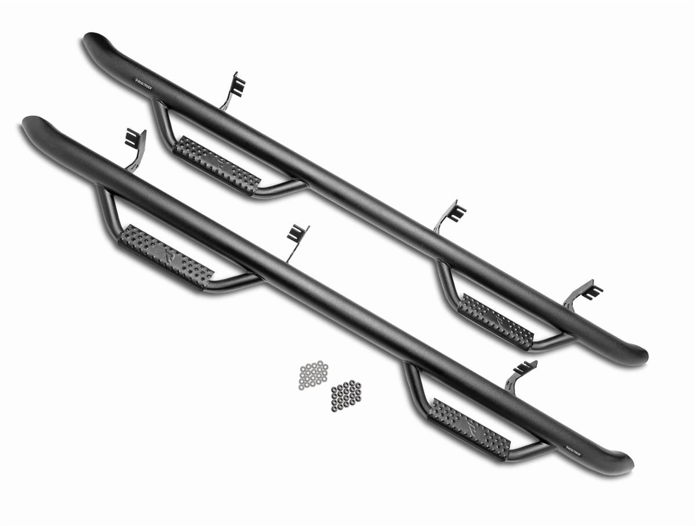 N-Fab Cab Length Textured Black Nerf Steps Fit 2002-2008 Dodge Ram 1500, 2002-2009 2500/3500 Quad Cab 4 Door