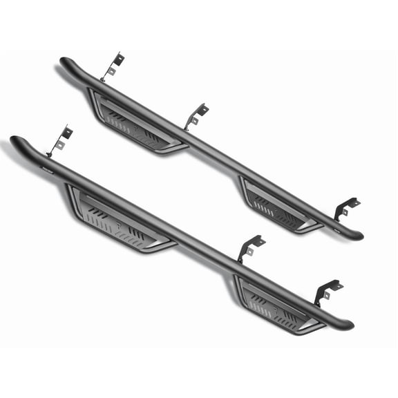 N-Fab Textured Black Cab Length Podium Steps Fit 2009-2015.5 Ram 1500, 2010-2018 2500 / 3500 / 4500 /5500 Crew Cab All Beds, SRW / DRW Gas / Diesel