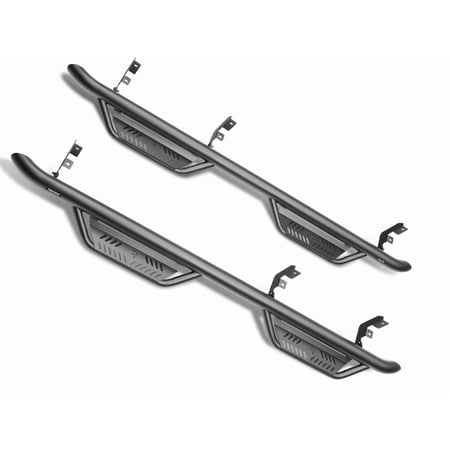 N-Fab Textured Black Cab Length Podium Steps Fit 2016-2022 Toyota Tacoma Double Cab All Beds, SRW Gas