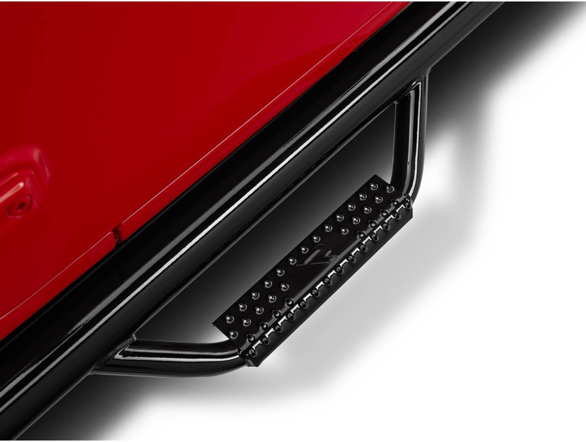 N-Fab Wheel-To-Wheel Gloss Black Nerf Steps Fit 2018-2024 Jeep Wrangler JLU 4 Door SUV, SRW Gas