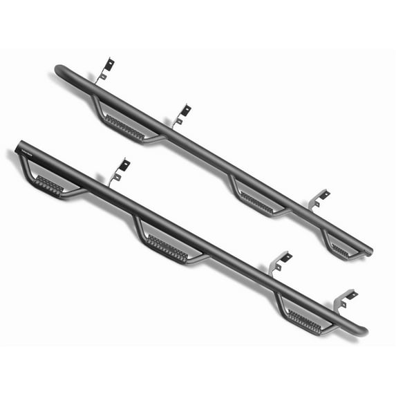 N-Fab Wheel-To-Wheel Textured Black Nerf Steps w/Bed Access Fit 2014-2015.5 Ram 1500, 2010-2018 2500/3500 Crew Cab 6.4' Bed
