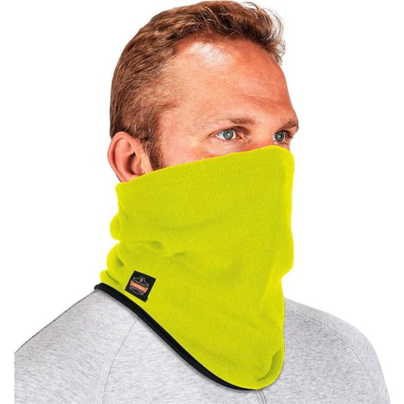 N-Ferno 6960 Fleece Neck Gaiter, Fleece, One Size Fits Most, Hi-Vis Lime
