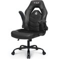 thumbnail image 1 of N-GEN GAMING Video Gaming Chair Ergonomic Office Desk Chair with Lumbar Support Adjustable Height Padded Flip Up Arms and Swivel Wheels Racing Style Design for Adults with PU Leather (All Black), 1 of 1
