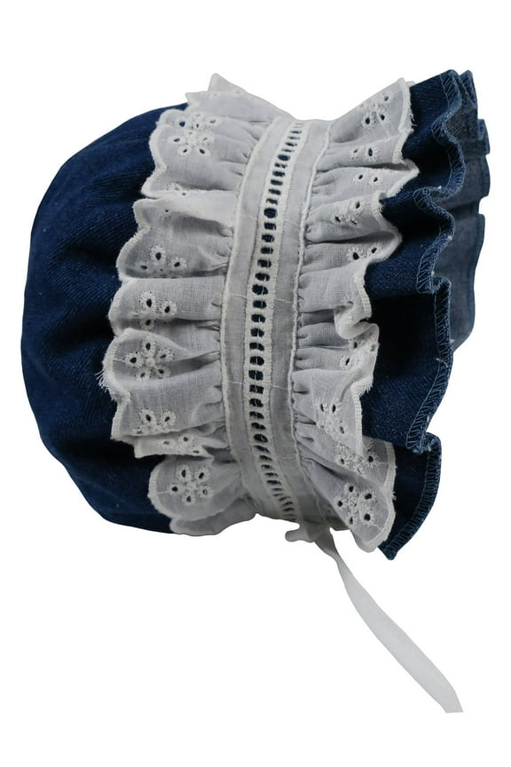 Baby Girls Infants Eyelet Sun Bonnet - Summer UV Protection Hats