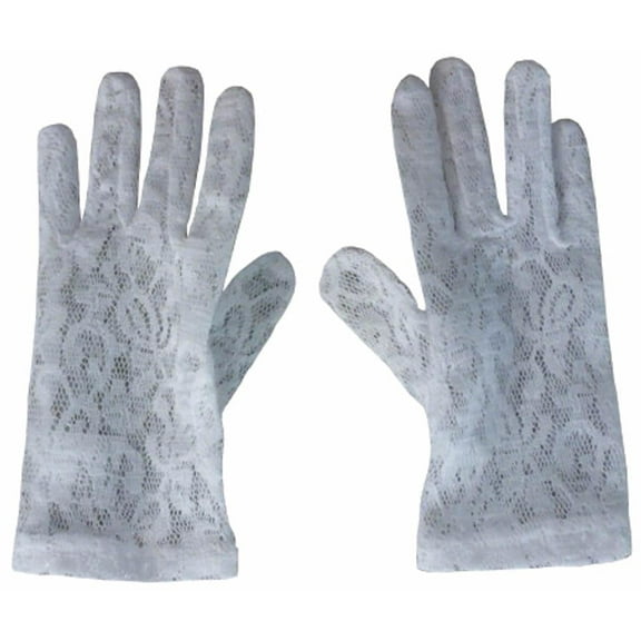 N'Ice Caps Girls Special Occasion Lace Dress White Gloves - Kids Female