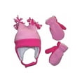 thumbnail image 1 of N'Ice Caps Girls Toddler Infants Warm Sherpa Lined Fleece Hat Mitten Winter Set - Baby Kids Pink, 1 of 1