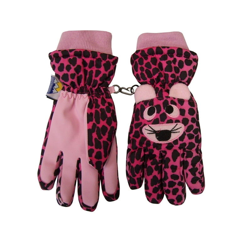 N Ice Caps Girls Waterproof Thinsulate Insulated Cute Tiger Ski