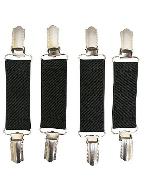 Kids Baby Mitten Glove Clips 2 Pairs Durable Stainless Steel (Black/Black - 2 Pair Pack, One Size)
