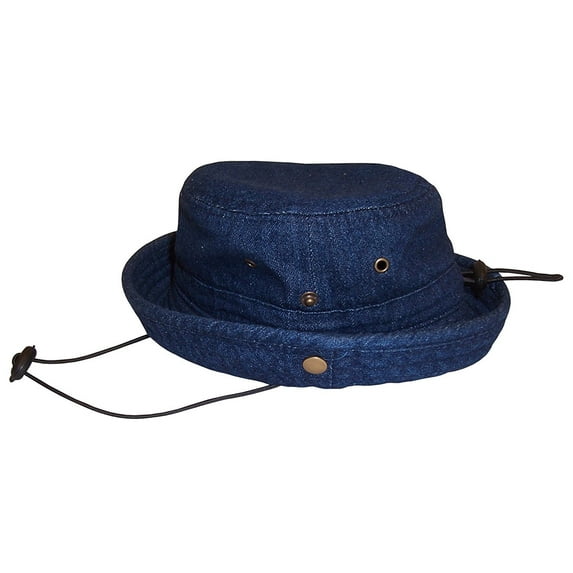 N'Ice Caps Kids Distressed Denim Cotton Bucket Hat - Summer Sun UV Protection