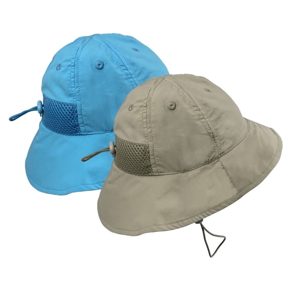 N'Ice Caps Kids Sun Hats 2-Pack UPF 50+ UV Protection Boys Girls Toddler Adjustable Mesh Lined