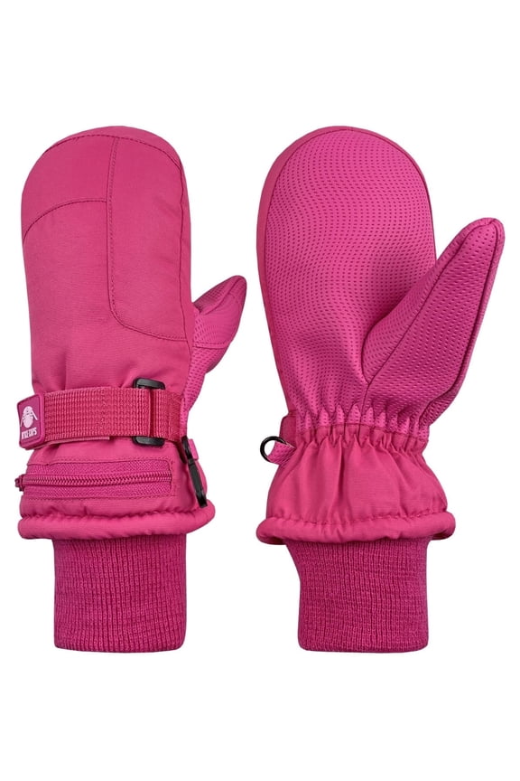 Kids Thinsulate Waterproof Winter Snow Mittens Insulated Toddler Female Pink