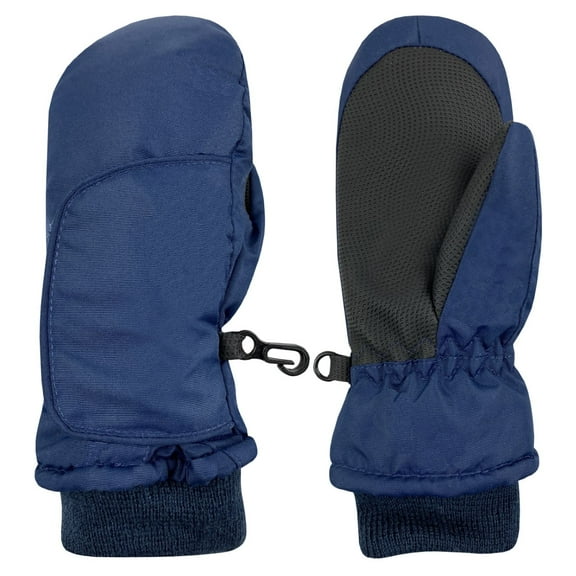 N'Ice Caps Kids Toddler Waterproof Thinsulate Mittens Winter Snow Boys Girls Easy-on Male Navy