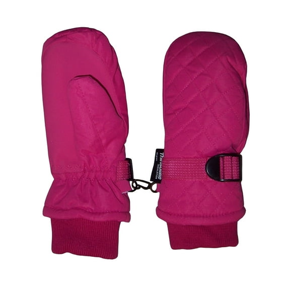 N'Ice Caps Kids Toddlers Waterproof Thinsulate Winter Mittens - Boys Girls Children's Snow Pink