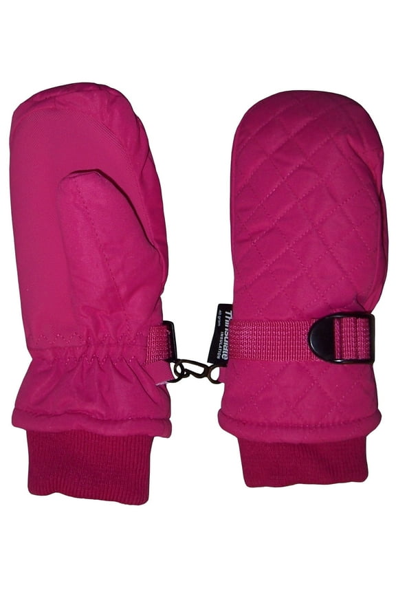 Kids Toddlers Waterproof Thinsulate Winter Mittens - Boys Girls Children's Snow Pink