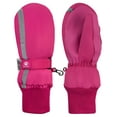thumbnail image 1 of N'Ice Caps Kids Waterproof Thinsulate Mittens Reflector Winter Snow Unisex Toddler Pink, 1 of 6