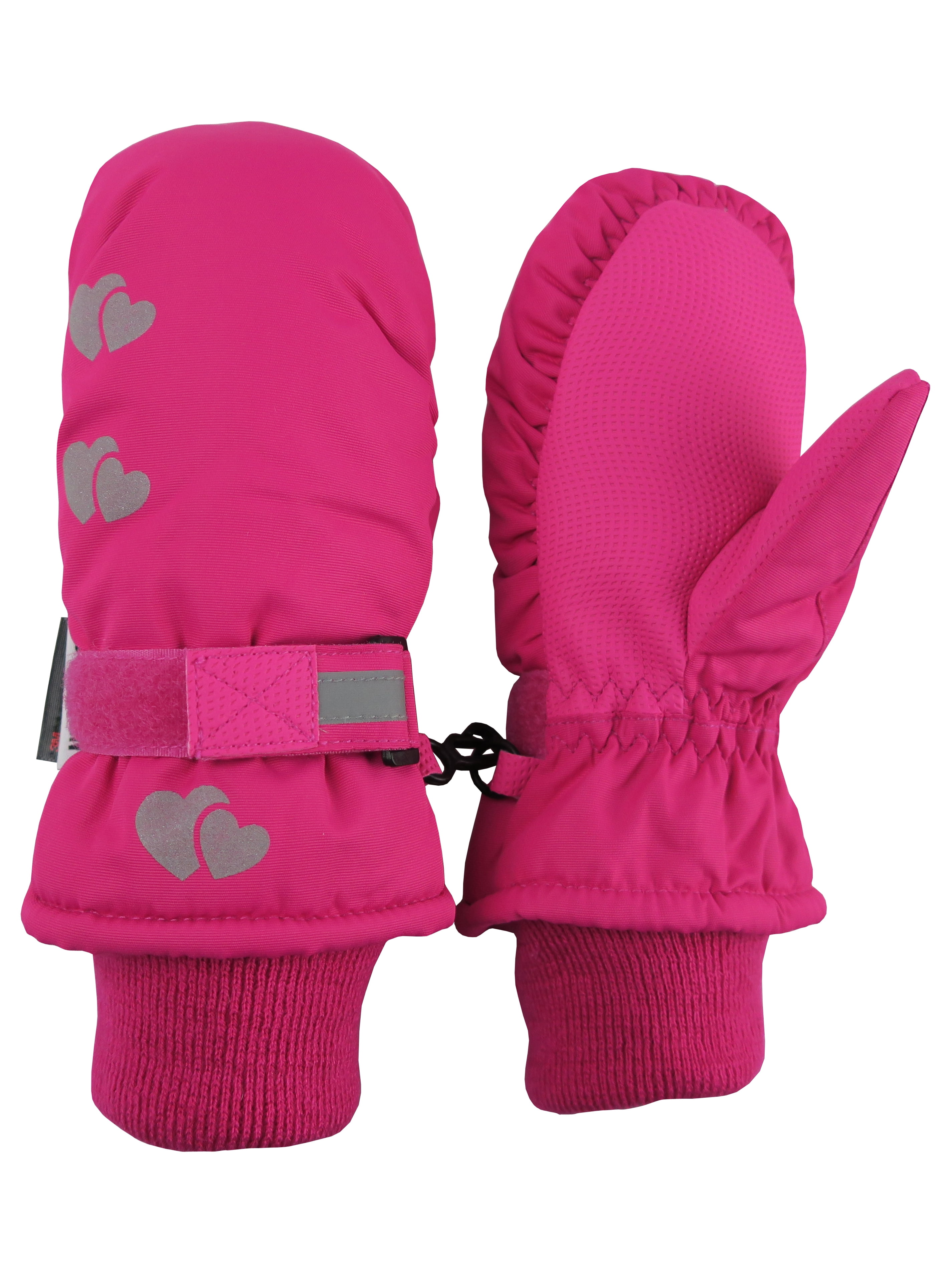 N'Ice Caps Kids Waterproof Thinsulate Reflector Winter Snow Mittens Boys Girls Toddlers Gloves