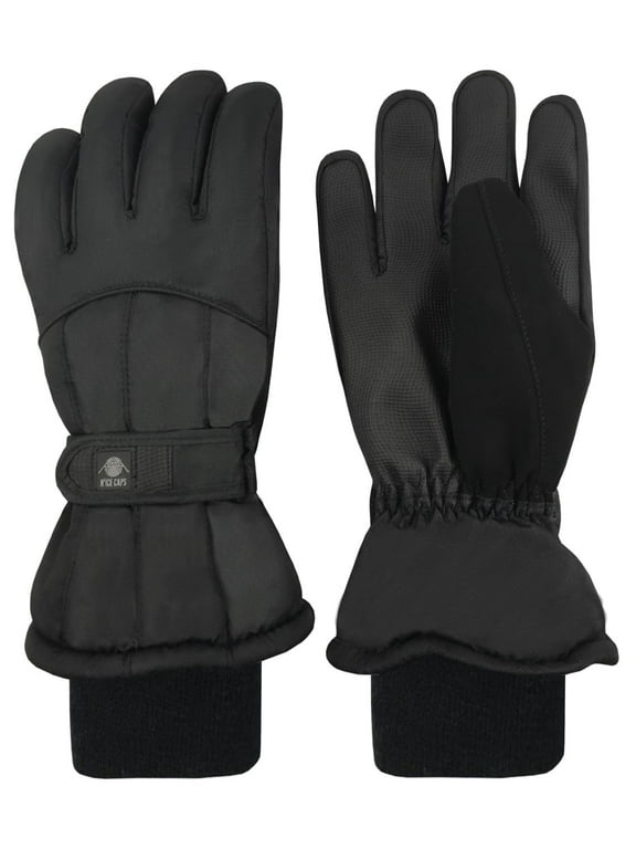 Kids Waterproof Thinsulate Snow Gloves Insulated Warm Boys Girls Children Winter Black
