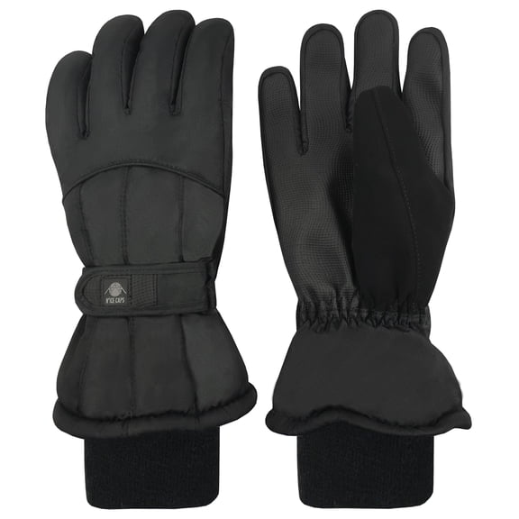 N'Ice Caps Kids Waterproof Thinsulate Snow Gloves Winter Warm Insulated Boys Girls Children Black