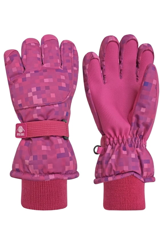 Kids Winter Thinsulate Waterproof Gloves Insulated Ski Snow Unisex Children Pink