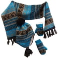thumbnail image 1 of N'Ice Caps Little Boys Toddler Sherpa Lined Geo Print Hat Scarf Glove Knitted 3 Piece Winter Set - Blue, 1 of 1