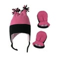 thumbnail image 1 of N'Ice Caps Little Girls Fleece Winter Hat Mittens Set Sherpa Lined - Pink Toddlers Kids, 1 of 1