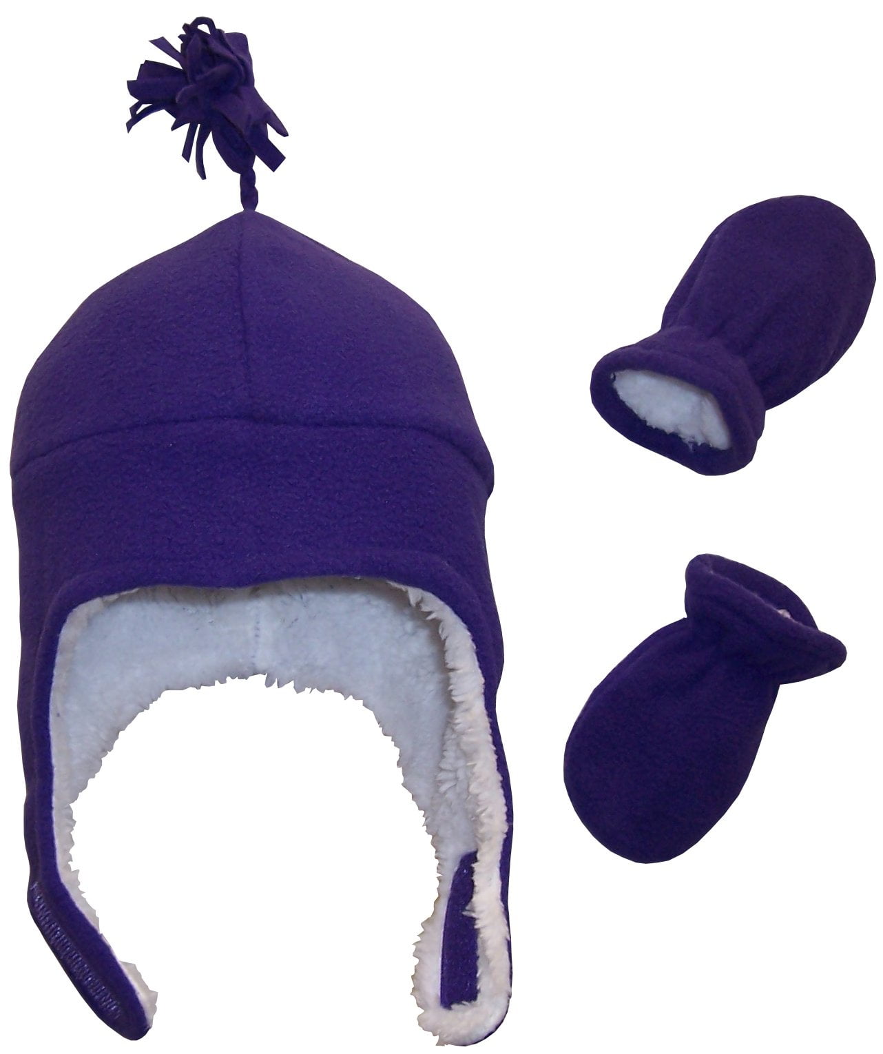N'Ice Caps Little Girls Toddler Baby Soft Sherpa Lined Fleece Pilot Hat