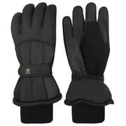 N'Ice Caps Men's Waterproof Thinsulate Gloves Winter Snow Ski Black Insulated Adults Male