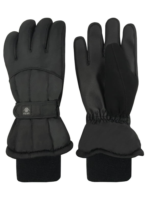 Men's Waterproof Thinsulate Gloves Winter Snow Ski Black Insulated Adults Male