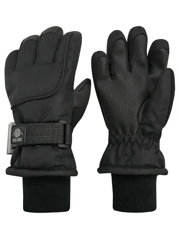 Men's Women's 100 Gram Thinsulate Waterproof Ski Snow Winter Gloves Black Unisex