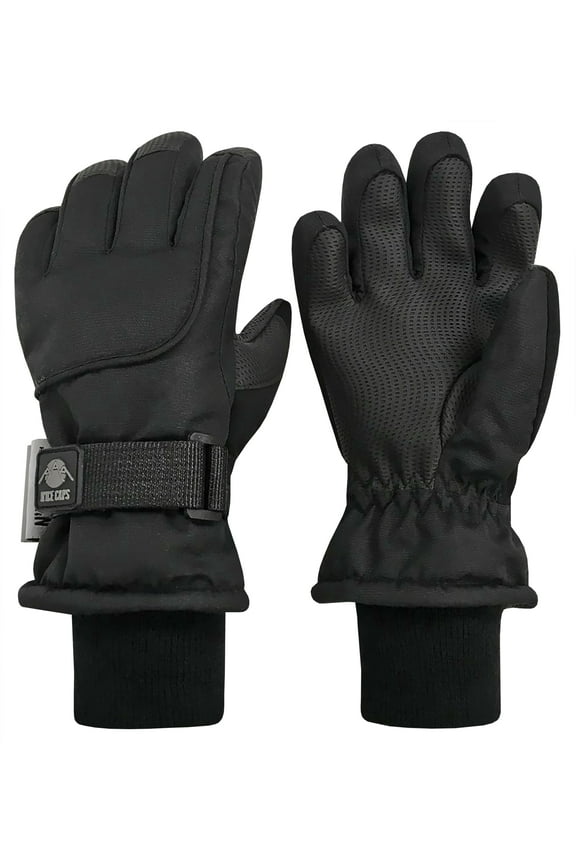 Men's Women's 100 Gram Thinsulate Waterproof Ski Snow Winter Gloves Black Unisex