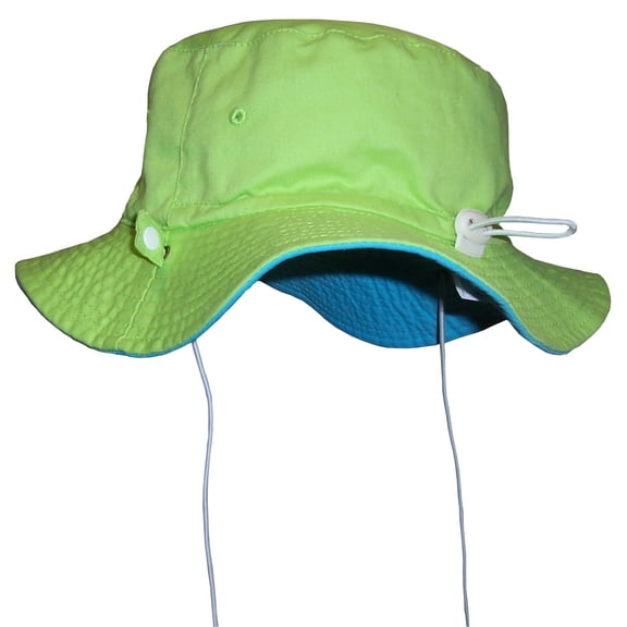 N'Ice Caps Unisex Kids Reversible Adjustable Cotton Twill Aussie Hat - Summer Sun Protection