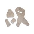 thumbnail image 1 of N'Ice Caps Women's Bulky Cable Knit Hat, Scarf & Glove Set, White, 3-Piece, 1 of 1